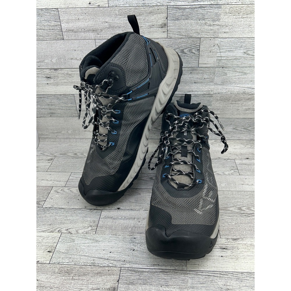 KEEN Konnectfit Waterproof Mid Hiking Boots Men's Size 11.5 Gray Blue‎
